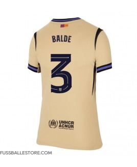 Günstige Barcelona Alejandro Balde #3 Auswärtstrikot Damen 2025-26 Kurzarm